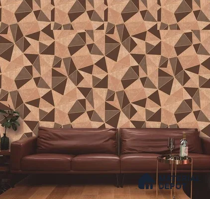 P60 4060 | 10 Meter x 21 Inches Geometric Look Wallpaper - 57.41 Sq. Ft. | Minimum 15% wastage during installation