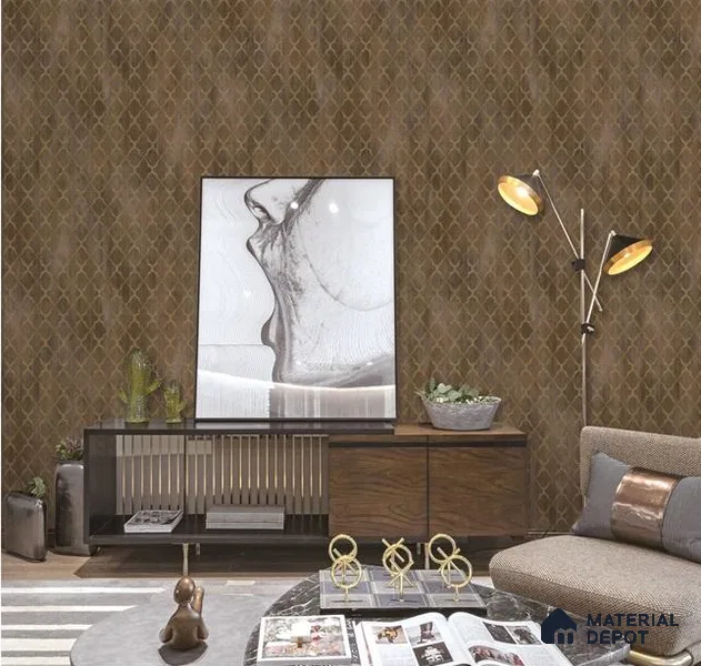 P8 4008 | 10 Meter x 21 Inches Geometric Look Wallpaper - 57.41 Sq. Ft. | Minimum 15% wastage during installation