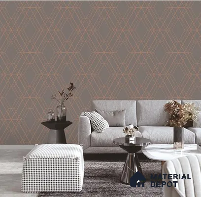 6006 | 10 Meter x 21 Inches Geometric Look Wallpaper - 57.41 Sq. Ft. | Minimum 15% wastage during installation
