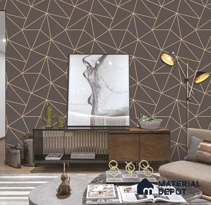 6008 | 10 Meter x 21 Inches Geometric Look Wallpaper - 57.41 Sq. Ft. | Minimum 15% wastage during installation
