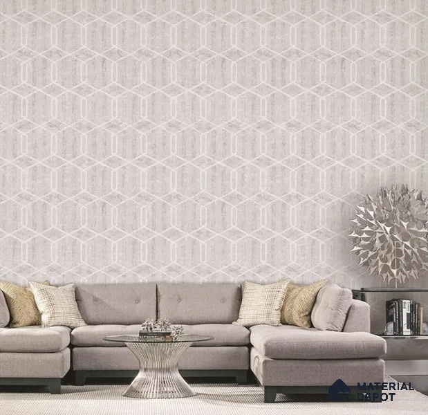 6035 | 10 Meter x 21 Inches Geometric Look Wallpaper - 57.41 Sq. Ft. | Minimum 15% wastage during installation