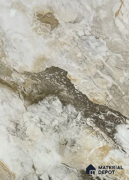 White Marble Look LM 08125 8 ft x 4 ft Texture Finish Decorative Laminate - 0.8 mm | Suitable for TV Unit, Wardrobe, Kitchen Cabinets