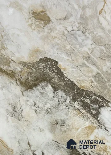 White Marble Look LM 08125 8 ft x 4 ft Texture Finish Decorative Laminate - 0.8 mm | Suitable for TV Unit, Wardrobe, Kitchen Cabinets
