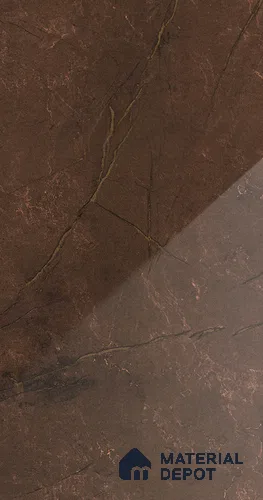 Brown Marble Look LM 18976 8 ft x 4 ft Glossy Finish Decorative Laminate - 0.8 mm | Suitable for TV Unit, Wardrobe, Kitchen Cabinets