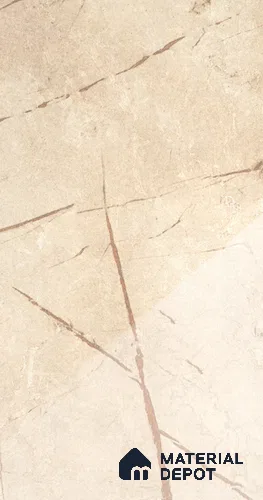 Beige Marble Look LM 18975 8 ft x 4 ft Glossy Finish Decorative Laminate - 0.8 mm | Suitable for TV Unit, Wardrobe, Kitchen Cabinets