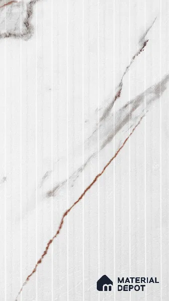 Marble Fluted LM 18942 8 ft x 4 ft Texture Finish Decorative Laminate - 0.8 mm | Suitable for TV Unit,Wardrobe, Kitchen Cabinets