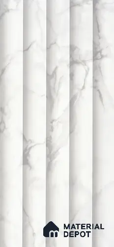 Marble Fluted LM 18949 8 ft x 4 ft Matte Finish Decorative Laminate - 0.8 mm | Suitable for TV Unit,Wardrobe, Kitchen Cabinets