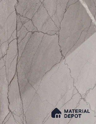 Grey Marble Look LM 18969 8 ft x 4 ft Glossy Finish Decorative Laminate - 0.8 mm | Suitable for TV Unit, Wardrobe, Kitchen Cabinets