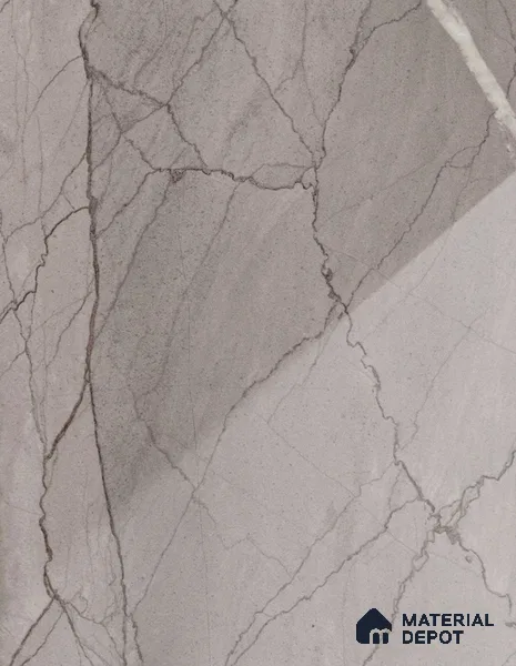Grey Marble Look LM 18969 8 ft x 4 ft Glossy Finish Decorative Laminate - 0.8 mm | Suitable for TV Unit, Wardrobe, Kitchen Cabinets