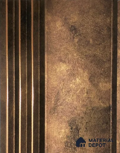 Brown Stone Louver PN 01459 8 ft x 5 inch Charcoal Panel - 12 mm | Suitable for Feature Wall, TV Unit & Living Room | Width is Subjected to 5% Variation