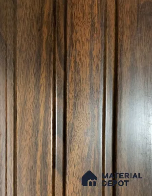 Brown Wooden Louver PN 01437 8 ft x 5 inch Charcoal Panel - 12 mm | Suitable for Feature Wall, TV Unit & Living Room | Width is Subjected to 5% Variation