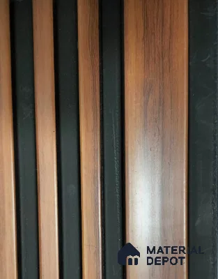 Brown Wooden Louver PN 01424 8 ft x 5 inch Charcoal Panel - 12 mm | Suitable for Feature Wall, TV Unit & Living Room | Width is Subjected to 5% Variation