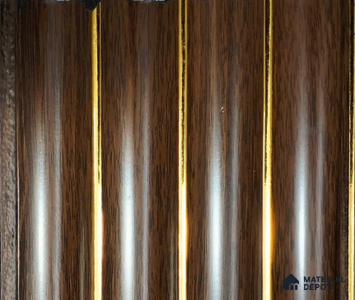 Brown Wooden Louver PN 01454 8 ft x 5 inch Charcoal Panel - 12 mm | Suitable for Feature Wall, TV Unit & Living Room | Width is Subjected to 5% Variation