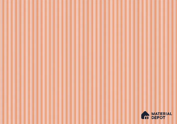 Muted Peach Pink Fluted Solid Color LM 18847 8 ft x 4 ft Texture Finish Decorative Laminate - 0.8 mm | Suitable for TV Unit,Wardrobe, Kitchen Cabinets