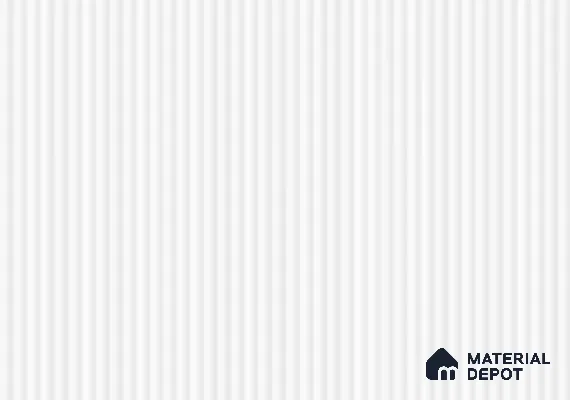 Snow White Fluted Solid Color LM 18851 8 ft x 4 ft Texture Finish Decorative Laminate - 0.8 mm | Suitable for TV Unit,Wardrobe, Kitchen Cabinets
