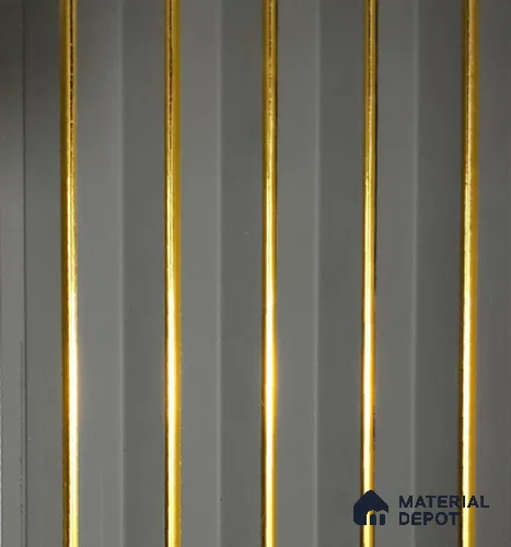 Grey Plain Colour Louver PN 01448 8 ft x 5 inch Charcoal Panel - 12 mm | Suitable for Feature Wall, TV Unit & Living Room | Width is Subjected to 5% Variation