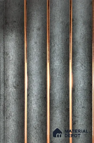 Grey Stone Louver PN 01455 8 ft x 5 inch Charcoal Panel - 12 mm | Suitable for Feature Wall, TV Unit & Living Room | Width is Subjected to 5% Variation