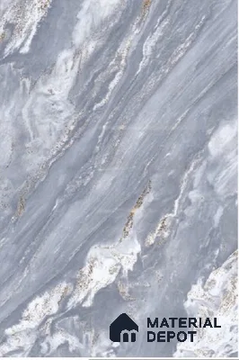 Grey Marble Look LM 23346 Blue Dusk Marble 8 ft x 4 ft High Gloss Finish 6H Anti Scratch Acrylic Laminate - 1.5 mm | Suitable for Kitchen Cabinet, TV Unit, Wardrobe