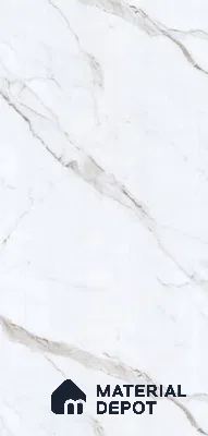 White Marble Look LM 23355 Pietra Lino 8 ft x 4 ft High Gloss Finish 6H Anti Scratch Acrylic Laminate - 1.5 mm | Suitable for Kitchen Cabinet, TV Unit, Wardrobe
