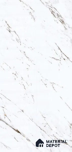 White Marble Look LM 23356 Venato Luxe 8 ft x 4 ft High Gloss Finish 6H Anti Scratch Acrylic Laminate - 1.5 mm | Suitable for Kitchen Cabinet, TV Unit, Wardrobe