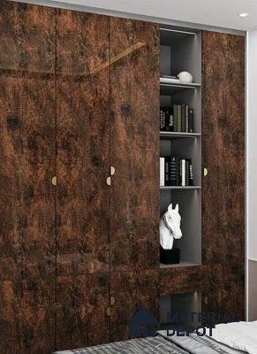 Wooden Look LM 23362 EmberWooden 8 ft x 4 ft High Gloss Finish 6H Anti Scratch Acrylic Laminate - 1.5 mm | Suitable for Kitchen Cabinet, TV Unit, Wardrobe
