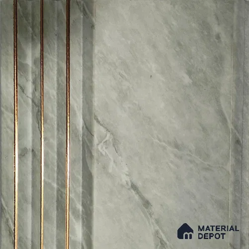Grey Stone Louver PN 01458 8 ft x 5 inch Charcoal Panel - 12 mm | Suitable for Feature Wall, TV Unit & Living Room | Width is Subjected to 5% Variation
