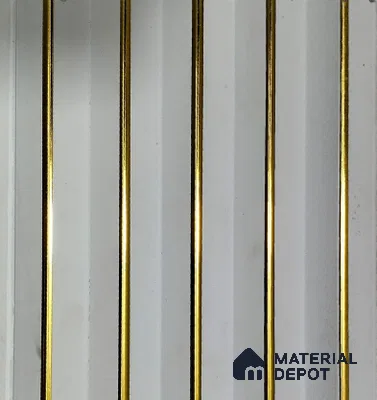 White Plain Colour Louver PN 01446 8 ft x 5 inch Charcoal Panel - 12 mm | Suitable for Feature Wall, TV Unit & Living Room | Width is Subjected to 5% Variation