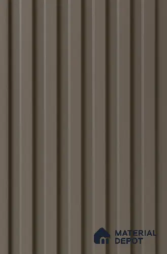 PN 02319 B Leather Brown 9 ft x 0.5 ft Fluted CPC Board - 8 mm