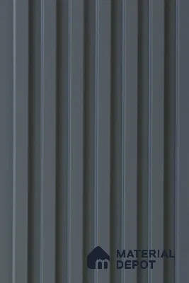 PN 02316 B Cadet Blue 9 ft x 0.5 ft Fluted CPC Board - 8 mm