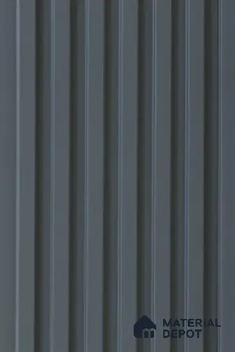 PN 02316 B Cadet Blue 9 ft x 0.5 ft Fluted CPC Board - 8 mm