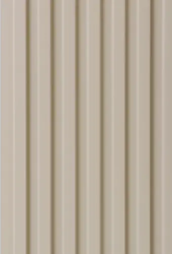 PN 02320 B Ivory 9 ft x 0.5 ft Fluted CPC Board - 8 mm
