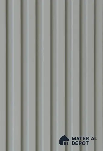 PN 02317 B Light Grey 9 ft x 0.5 ft Fluted CPC Board - 8 mm