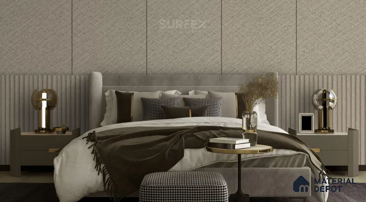 Brown Patterned Louver PN 02328 B 9 ft x 6 inch CPC Panel - 8 mm | Suitable for Feature Wall, TV Unit & Living Room | Width is Subjected to 5% Variation