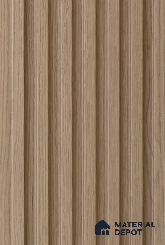 Brown Wooden Louver PN 02313 B 9 ft x 6 inch CPC Panel - 8 mm | Suitable for Feature Wall, TV Unit & Living Room | Width is Subjected to 5% Variation