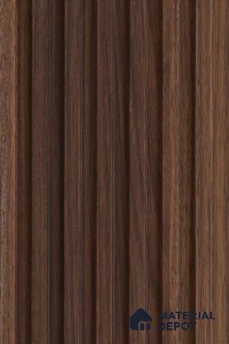 Brown Wooden Louver PN 02307 B 9 ft x 6 inch CPC Panel - 8 mm | Suitable for Feature Wall, TV Unit & Living Room | Width is Subjected to 5% Variation