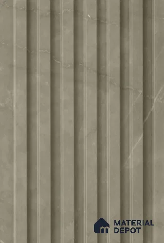 Brown Stone Louver PN 02323 B 9 ft x 6 inch CPC Panel - 8 mm | Suitable for Feature Wall, TV Unit & Living Room | Width is Subjected to 5% Variation