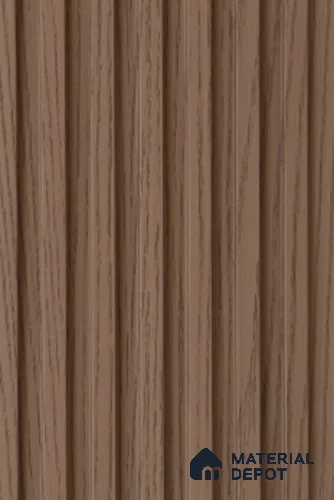 Brown Wooden Louver PN 02314 B 9 ft x 6 inch CPC Panel - 8 mm | Suitable for Feature Wall, TV Unit & Living Room | Width is Subjected to 5% Variation