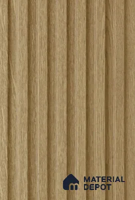Brown Wooden Louver PN 02308 B 9 ft x 6 inch CPC Panel - 8 mm | Suitable for Feature Wall, TV Unit & Living Room | Width is Subjected to 5% Variation