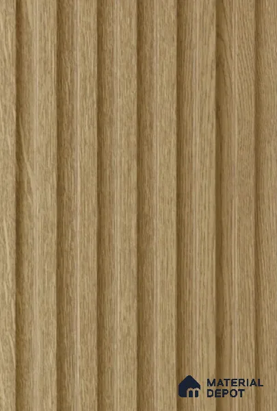 Brown Wooden Louver PN 02308 B 9 ft x 6 inch CPC Panel - 8 mm | Suitable for Feature Wall, TV Unit & Living Room | Width is Subjected to 5% Variation