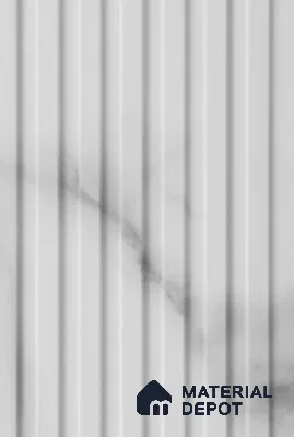 Grey Marble Louver PN 02325 B 9 ft x 6 inch CPC Panel - 8 mm | Suitable for Feature Wall, TV Unit & Living Room | Width is Subjected to 5% Variation