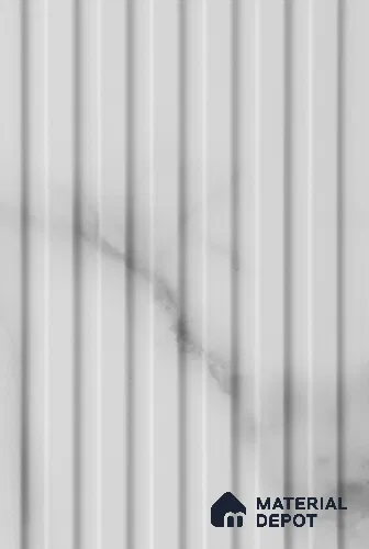 Grey Marble Louver PN 02325 B 9 ft x 6 inch CPC Panel - 8 mm | Suitable for Feature Wall, TV Unit & Living Room | Width is Subjected to 5% Variation