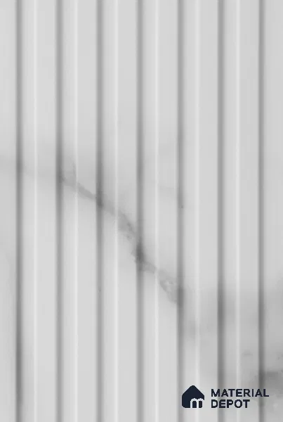 Grey Marble Louver PN 02325 B 9 ft x 6 inch CPC Panel - 8 mm | Suitable for Feature Wall, TV Unit & Living Room | Width is Subjected to 5% Variation