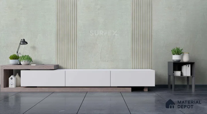 Grey Stone Louver PN 02321 B 9 ft x 6 inch CPC Panel - 8 mm | Suitable for Feature Wall, TV Unit & Living Room | Width is Subjected to 5% Variation