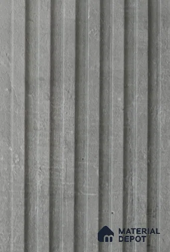 Grey Stone Louver PN 02322 B 9 ft x 6 inch CPC Panel - 8 mm | Suitable for Feature Wall, TV Unit & Living Room | Width is Subjected to 5% Variation