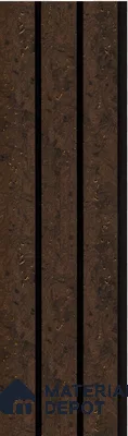 Brown Wooden Louver S5 151 8 ft x 4.9 inch Charcoal Panel - 12 mm | Suitable for Feature Wall, TV Unit & Living Room | Width is Subjected to 5% Variation