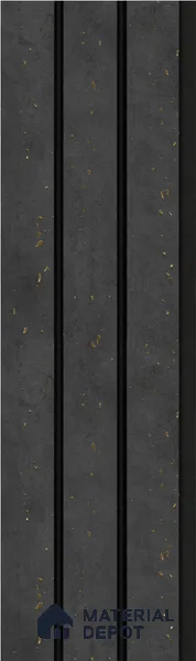 Grey Wooden Louver S5 152 8 ft x 4.9 inch Charcoal Panel - 12 mm | Suitable for Feature Wall, TV Unit & Living Room | Width is Subjected to 5% Variation