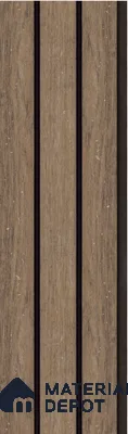 Brown Wooden Louver S5 153 8 ft x 4.9 inch Charcoal Panel - 12 mm | Suitable for Feature Wall, TV Unit & Living Room | Width is Subjected to 5% Variation