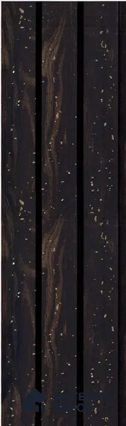 Brown Wooden Louver S5 155 8 ft x 4.9 inch Charcoal Panel - 12 mm | Suitable for Feature Wall, TV Unit & Living Room | Width is Subjected to 5% Variation