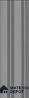 Grey Plain Colour Louver S5 157 8 ft x 4.9 inch Charcoal Panel - 12 mm | Suitable for Feature Wall, TV Unit & Living Room | Width is Subjected to 5% Variation