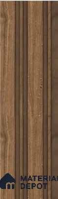Brown Wooden Louver S5 159 8 ft x 4.9 inch Charcoal Panel - 12 mm | Suitable for Feature Wall, TV Unit & Living Room | Width is Subjected to 5% Variation